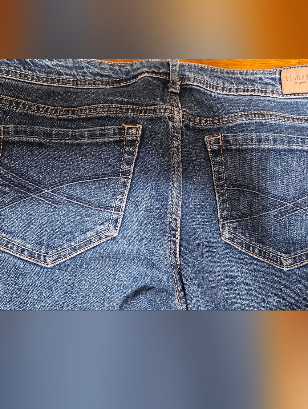 Aéropostale Classic Mid Wash Denim Jeans - Blue